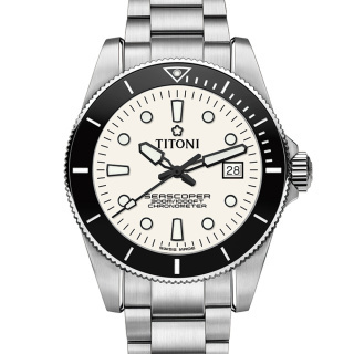 梅花 Titoni SEASCOPER 海洋探索系列 83300S-BK-713 机械