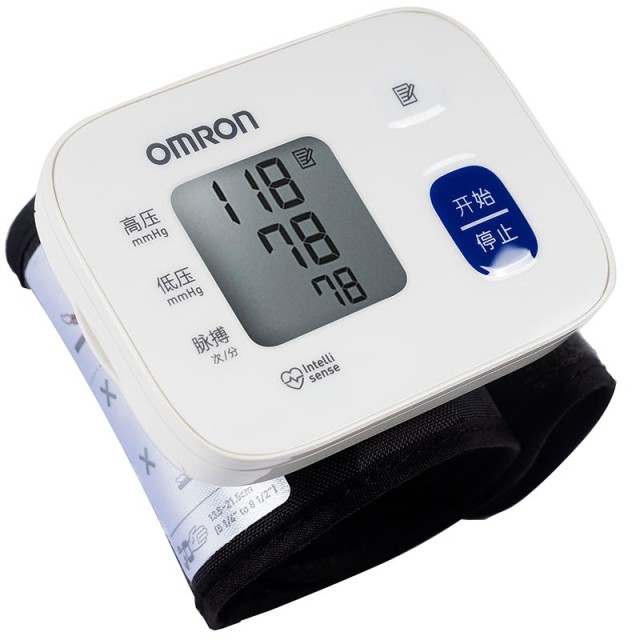 欧姆龙家用测量仪血压计 电子手腕式量血压机仪器高精准医用全自动HEM-6161
