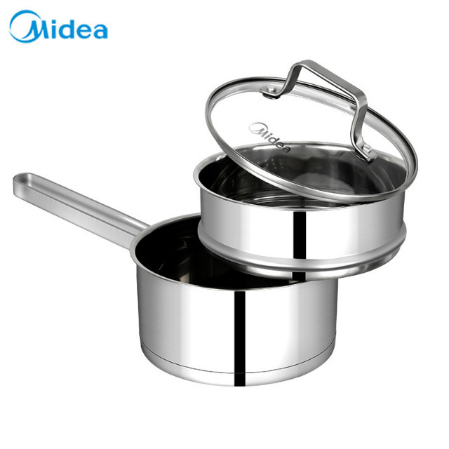 美的（Midea）奶锅 高纯度不锈钢 煮面热奶多功能