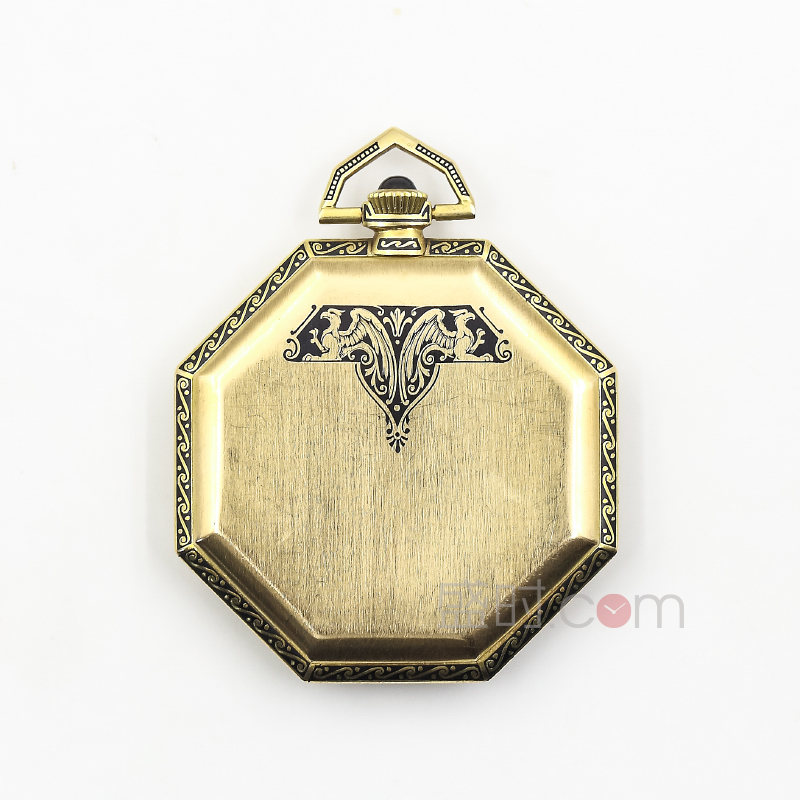 摩凡陀(Movado) 18K黄金珐琅八角形古董怀表
