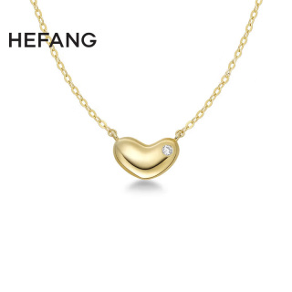 何方珠宝 HEFANG Jewelry 2024餐具系列 HFM10723197 甜心豆锁骨链（优雅金）