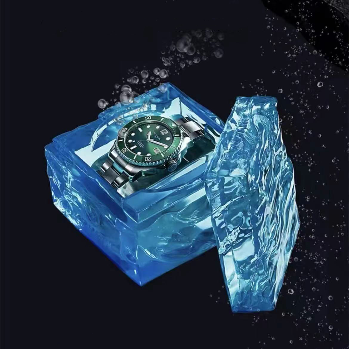 尼维达 NIVADA 智达系列 N936172421056 300M潜水夜光绿水鬼 自动机械钢带手表 机械 男款