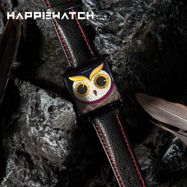 HappieWatch新款夜空鹰方形石英腕表