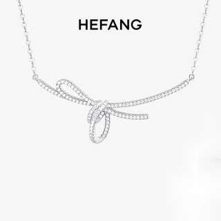 何方珠宝 HEFANG Jewelry 2021婚礼系列 HFJ10727594 丝带结锁骨链
