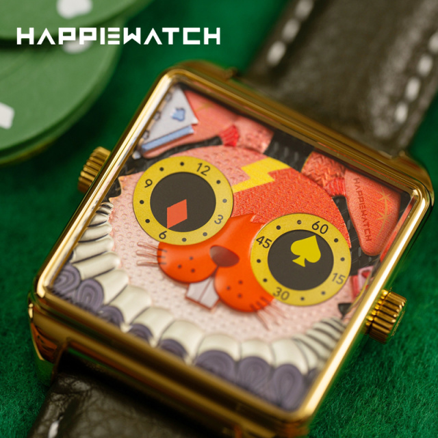 HappieWatch新品兔年生肖特别款马戏兔方形石英腕表