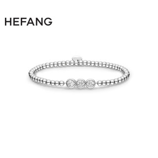 何方珠宝 HEFANG Jewelry 2024餐具系列 HFM10425294 小甜豆手链（小圆豆：璀璨银）