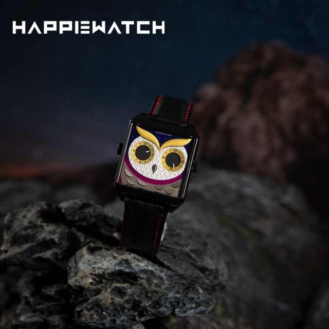 HappieWatch新款夜空鹰方形石英腕表