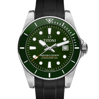 梅花 Titoni SEASCOPER 海洋探索系列 83300S-GN-R-703 机械