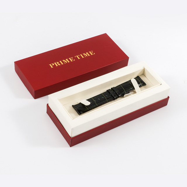 PRIME TIME盛时定制墨绿色牛皮竹节纹表带20*18MM