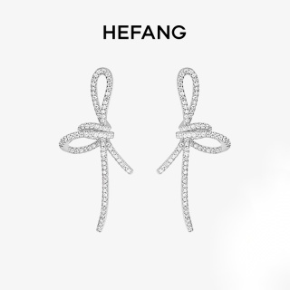 何方珠宝 HEFANG Jewelry 2021婚礼系列 HFJ10526994 飘带耳钉