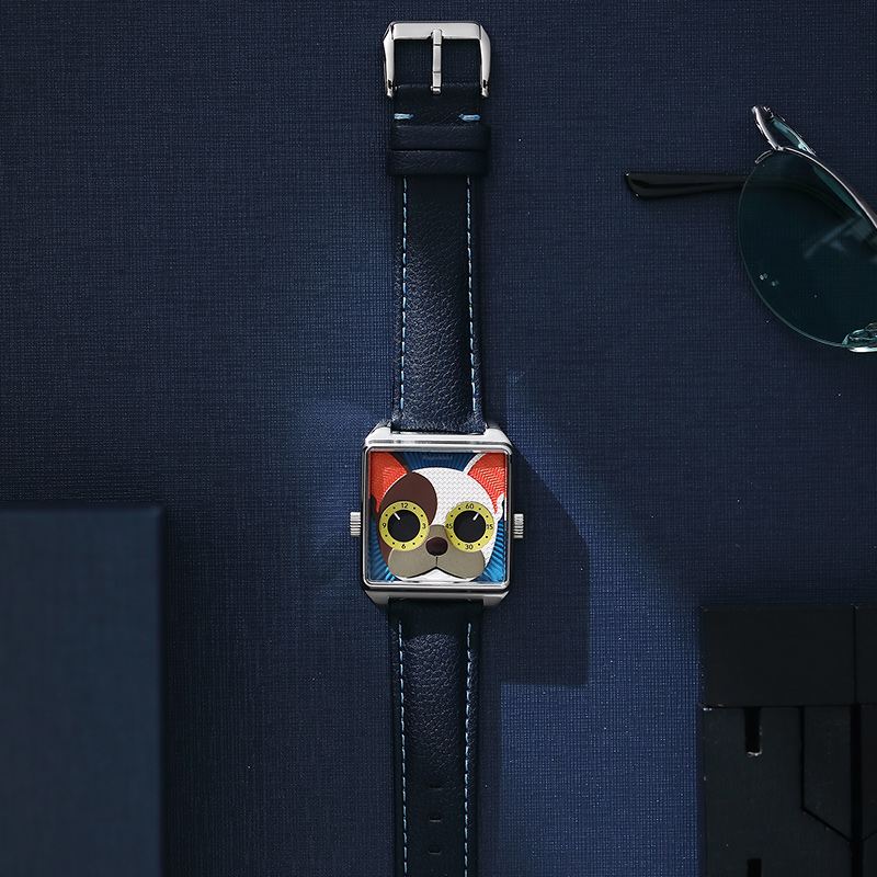HappieWatch新款法斗犬Duke小怪兽手表小众潮流设计方形手表