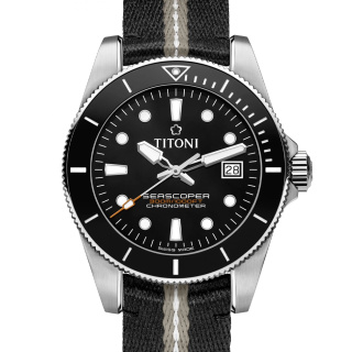 梅花 Titoni SEASCOPER 海洋探索系列 83300S-BK-T5-702 机械