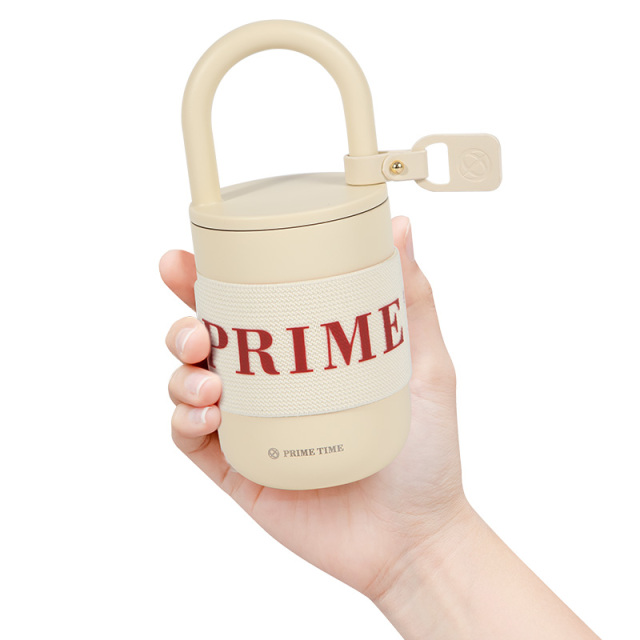 PRIME TIME盛时定制锁形保温杯 可斜挎随行咖啡杯