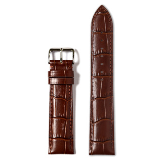 PRIME TIME盛时定制亮棕色牛皮竹节纹表带21*18MM