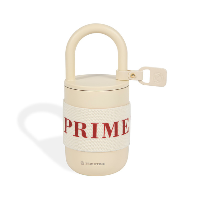 PRIME TIME盛时定制锁形保温杯 可斜挎随行咖啡杯