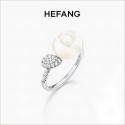 何方珠宝 HEFANG Jewelry 2023婚礼系列 HFL07921400 白玫瑰戒指