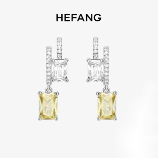 何方珠宝 HEFANG Jewelry 方糖系列 HFK09520638 鎏光方糖耳环