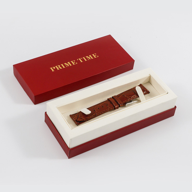 PRIME TIME盛时定制红棕色牛皮圆纹表带18*16MM