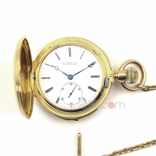 百达翡丽(Patek Philippe ) 18K黄金表壳三问古董怀表