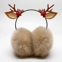 耳罩保暖耳套圣诞鹿角耳罩