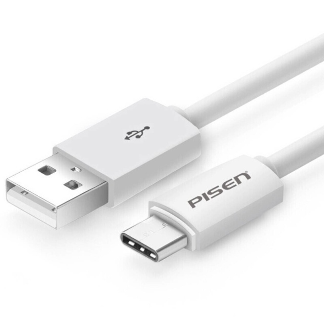 Type-C数据线 USB-C安卓手机充电线/电源线 1米白 适用于华为p20/乐视/小米8/魅族MX6/三星S9