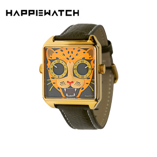 HappieWatch新品金钱豹方形石英腕表