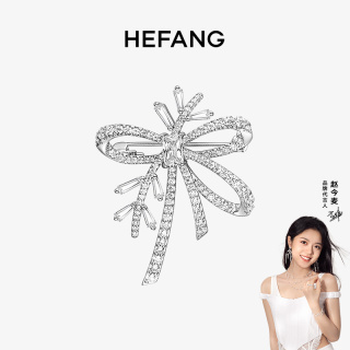 何方珠宝 HEFANG Jewelry 2021晓雪雪花系列 HFJ12336094 丝带初雪胸针