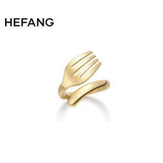 何方珠宝 HEFANG Jewelry 2024餐具系列 HFM10921897 迷你餐具戒指（叉子）